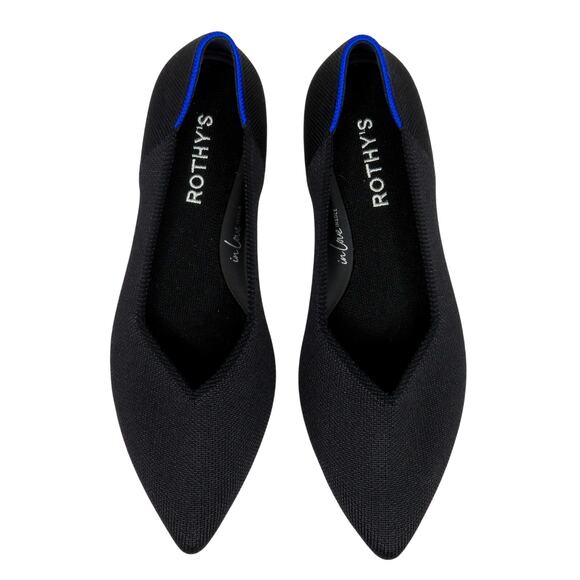 Rothy's The Point II Black Flats Pointed Toe In Love Insole Ballet Flats 6.5 - Picture 13 of 13